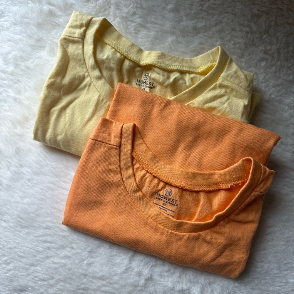 Unworn size 4 Honest Baby colorful long-sleeve tops